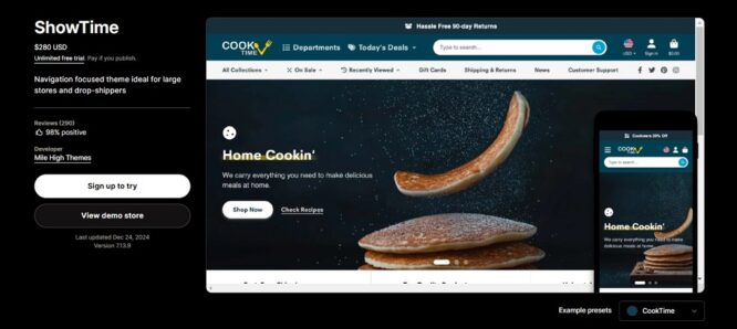 Showtime Shopify Theme Best For Large Stores Dropshippers