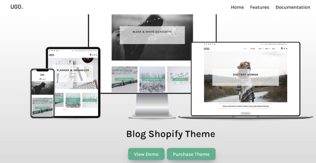Ugo- the best Shopify theme for blogging