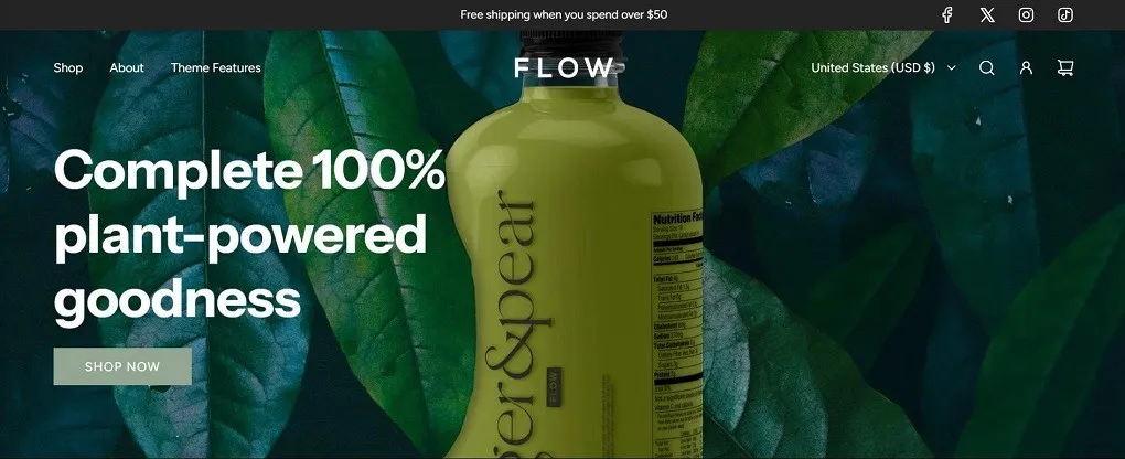 Best Shopify Themes for Supplements - Flow
