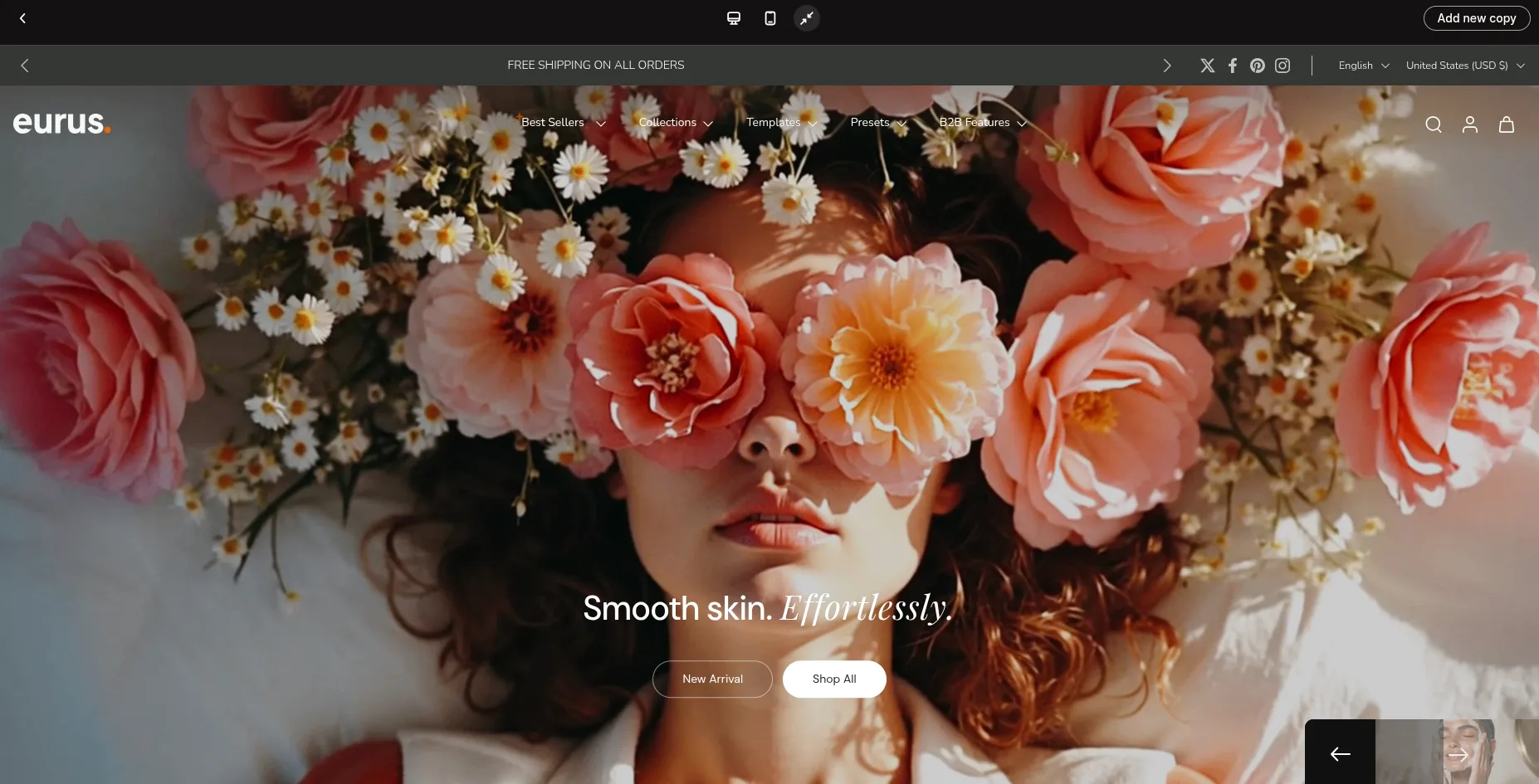 Eurus Shopify theme