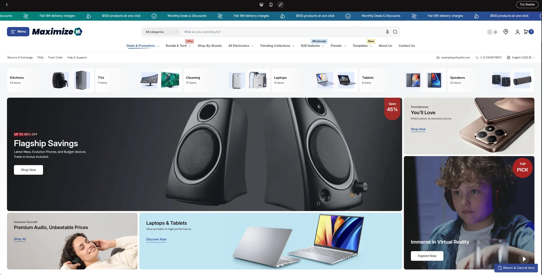 Shopify Maximize theme