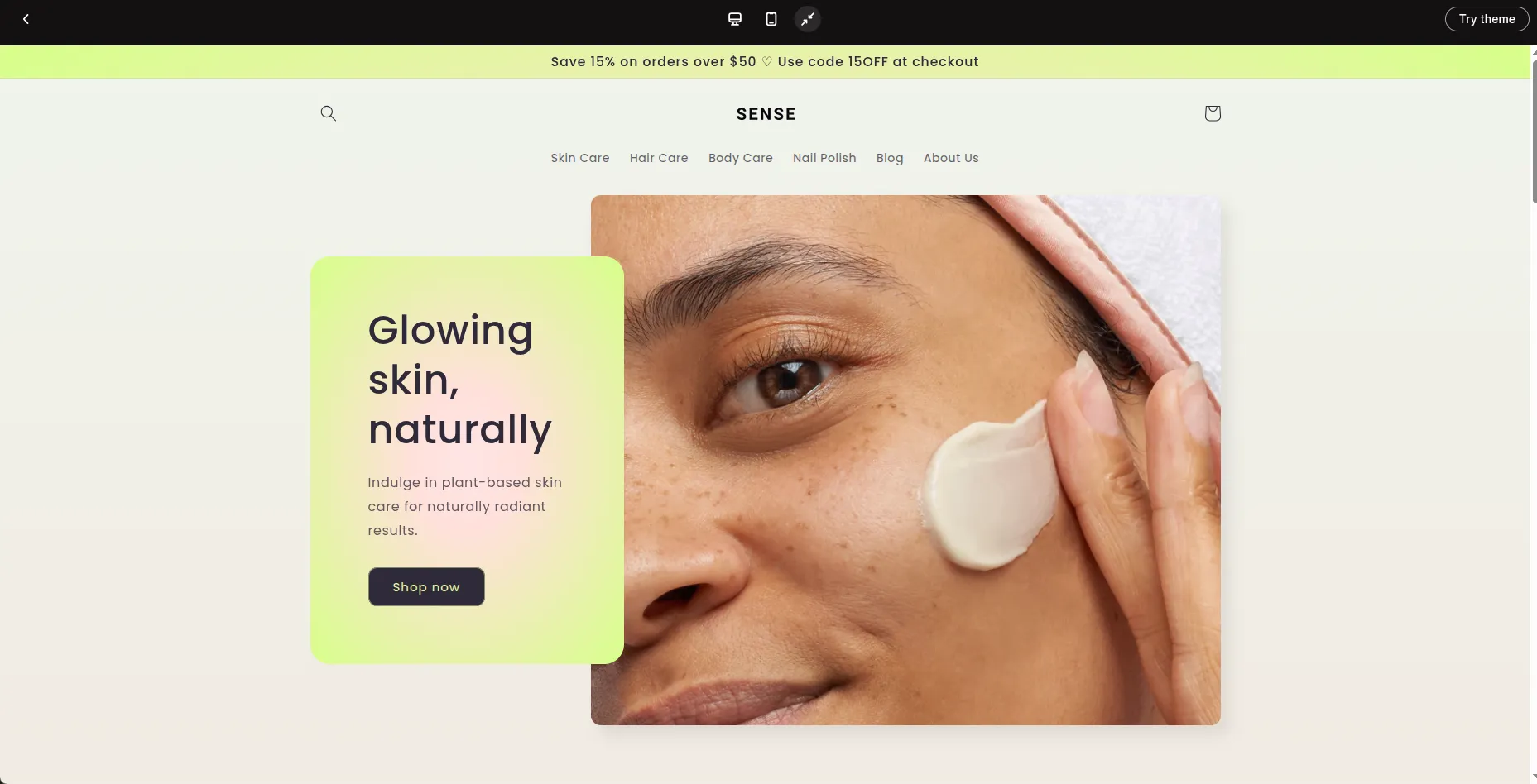 Shopify Sense Theme