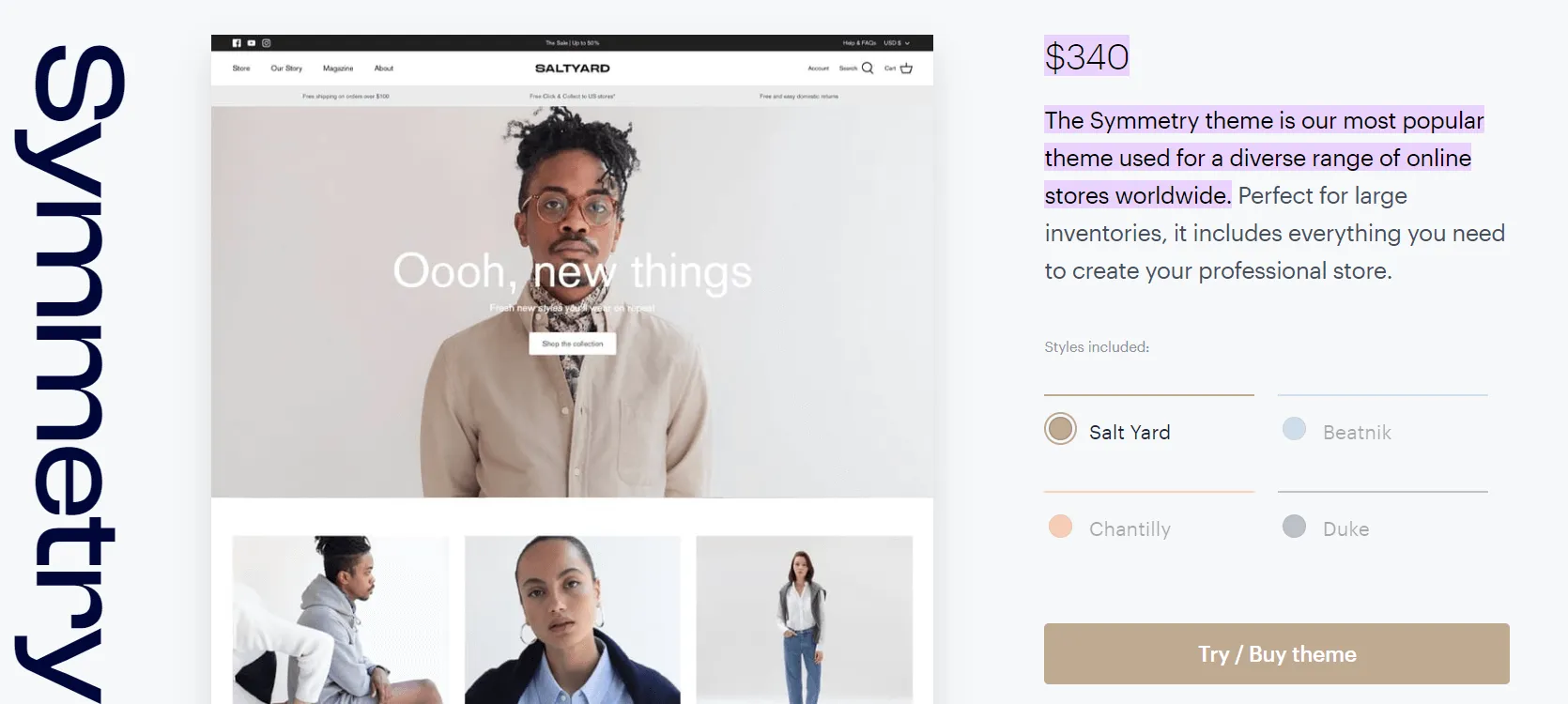 Symmetry theme shopify