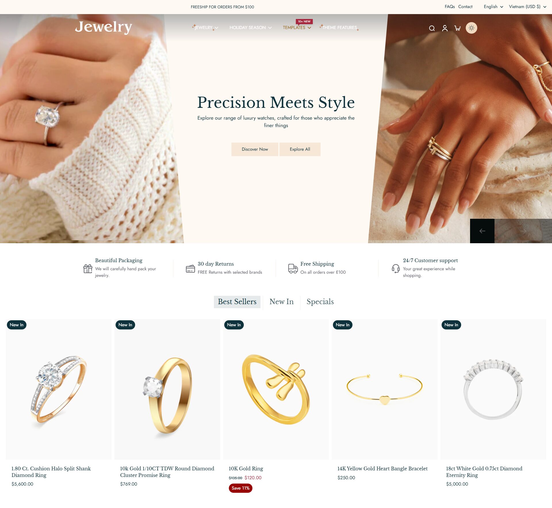 Eurus Shopify Theme - Whiff preset