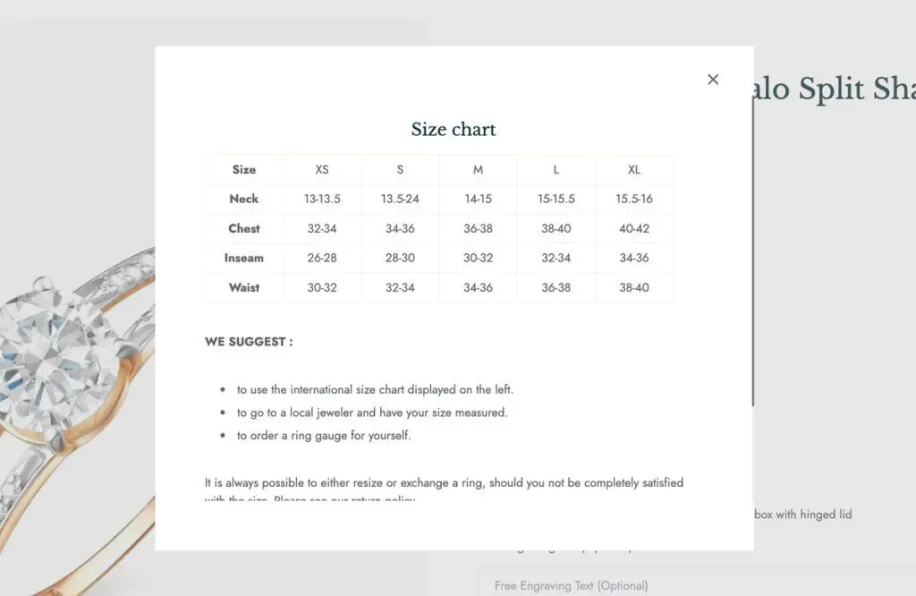 size-chart-integration-shopify-apparel-store-theme