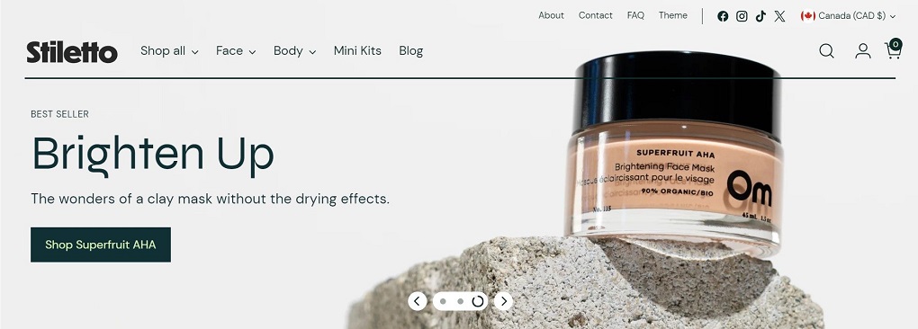 best Shopify themes for beauty products stiletto theme