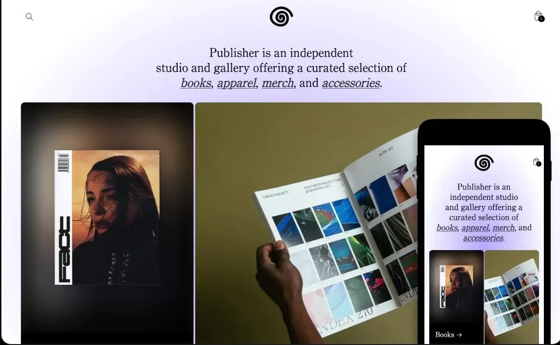 Publisher - best free shopify theme for one product