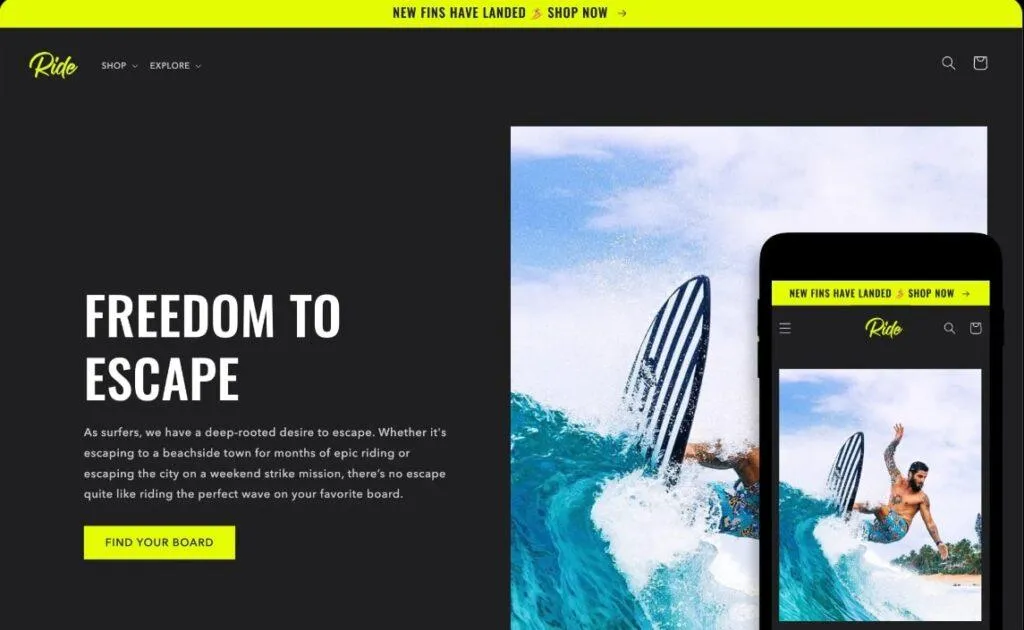 Ride Shopify theme
