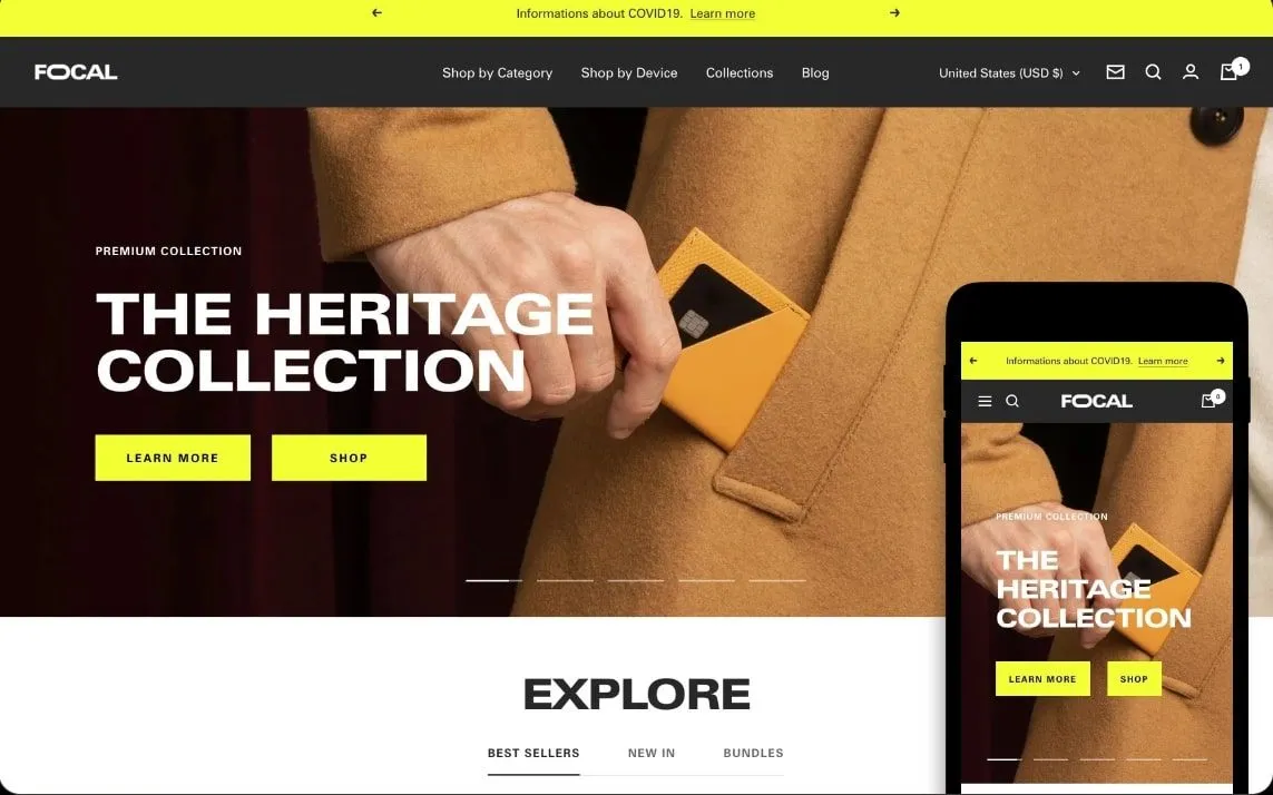 Focal Shopify theme
