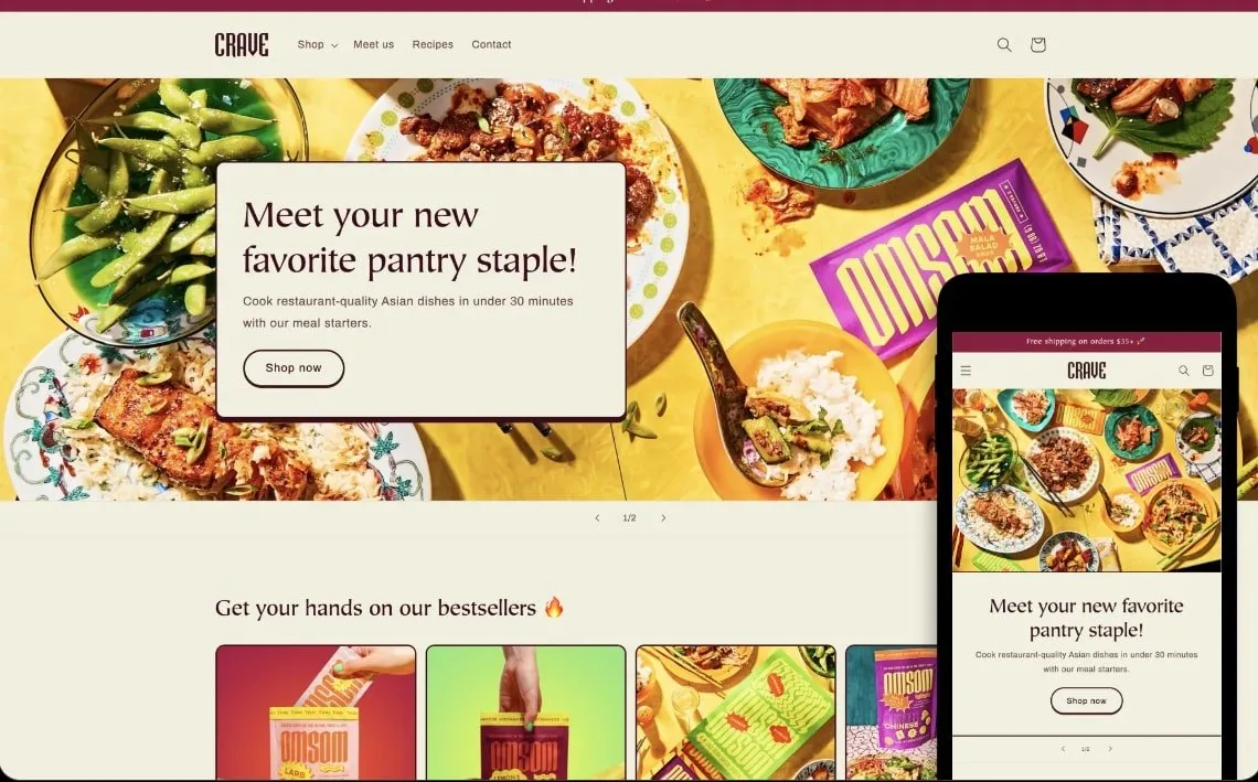 Crave - free one product shopify theme