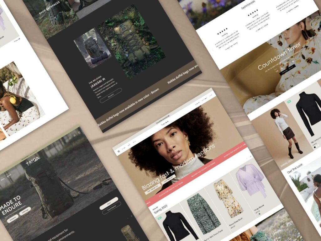 Taiga - one of best shopify theme for ecommerce