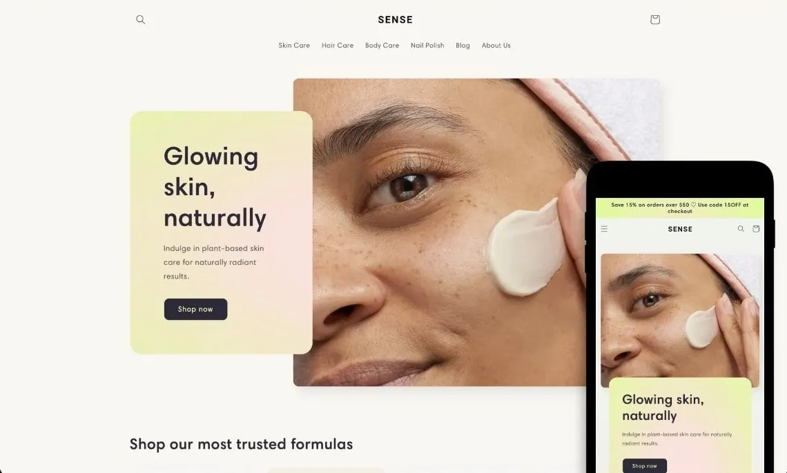 Sense - Free shopify themes