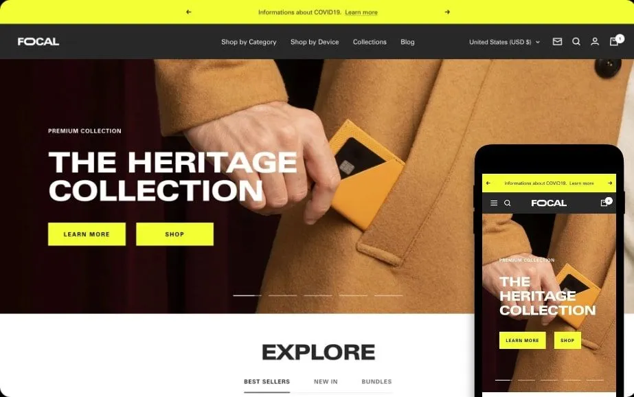 Focal shopify theme
