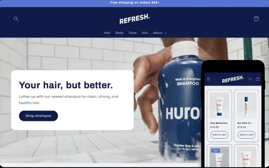 Refresh shopify theme