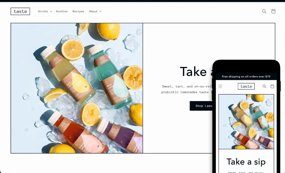 Taste Shopify theme