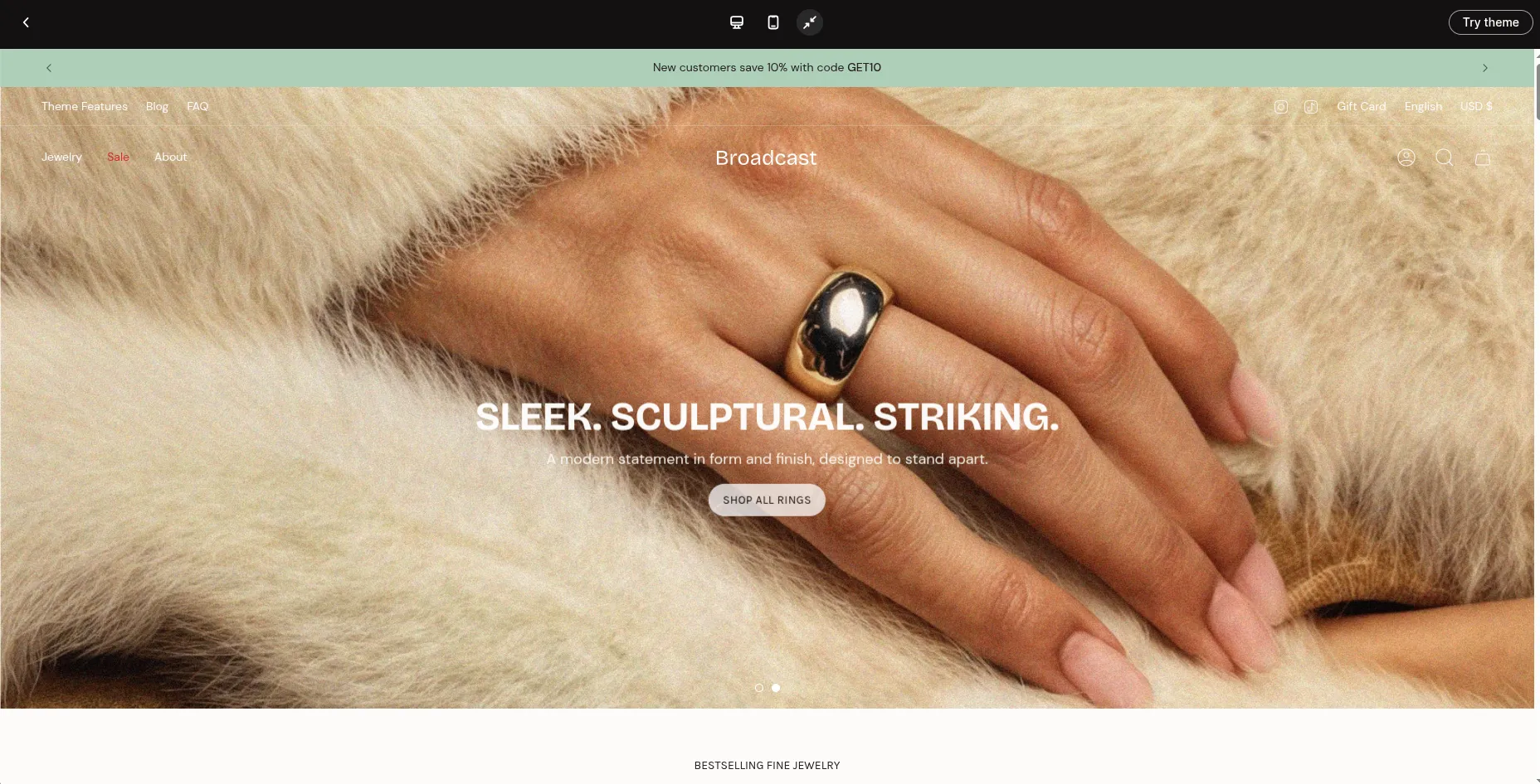 Broadcast Shopify Theme