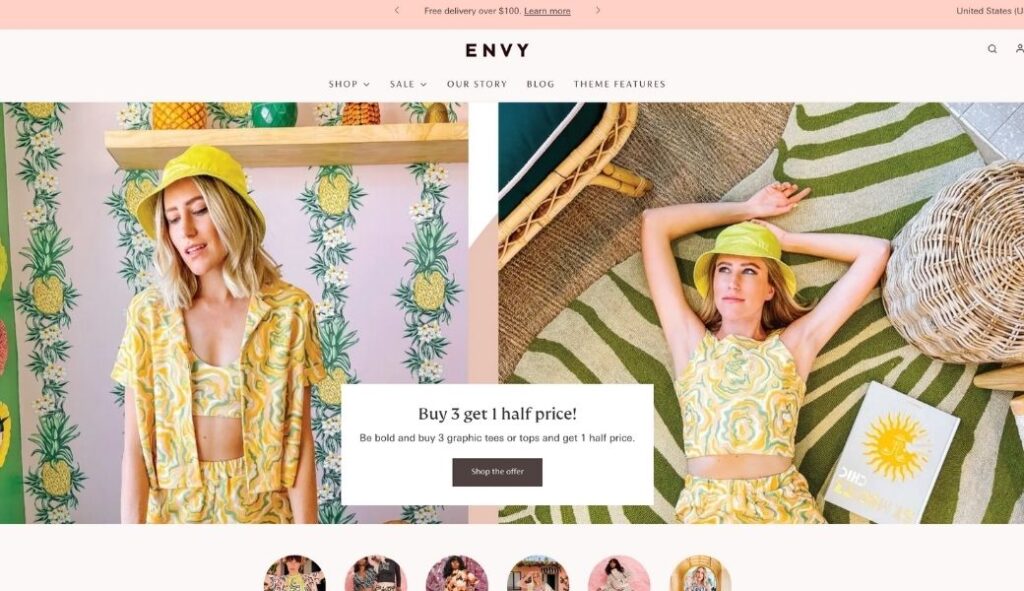 Envy Shopify Theme Review - Flash sales