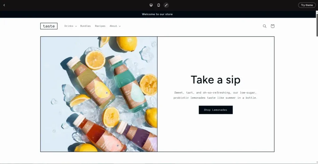 Taste Shopify Theme