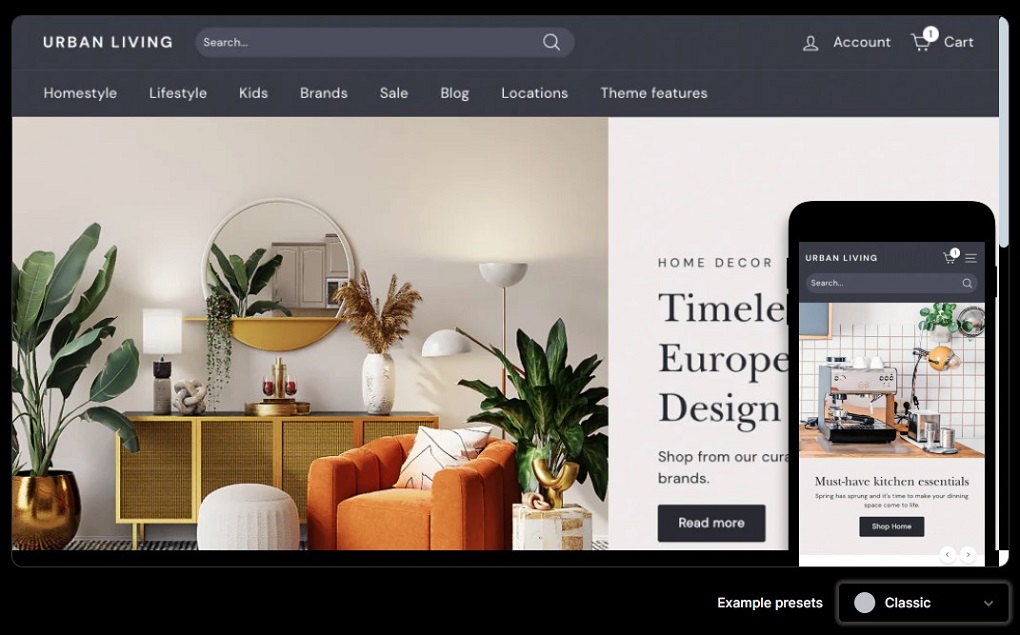 Shopify Expanse theme: Styles