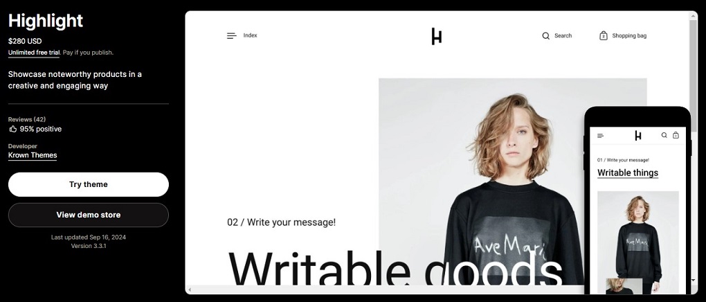 higlight-shopify-best-theme-for-clothing