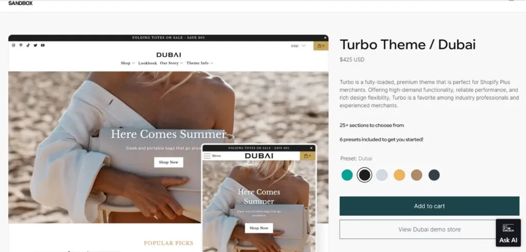 Turbo theme