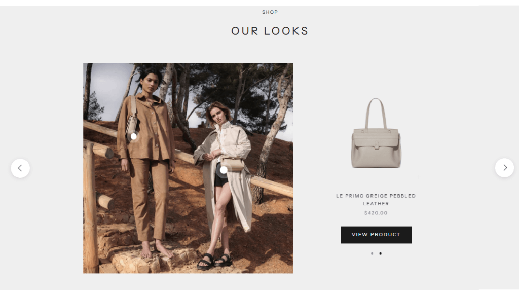 Marketing and conversion features: Shop the look