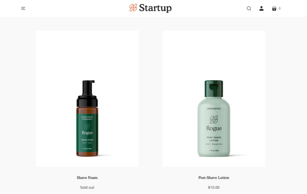 Shopify theme Startup review: Various Product Page Layouts