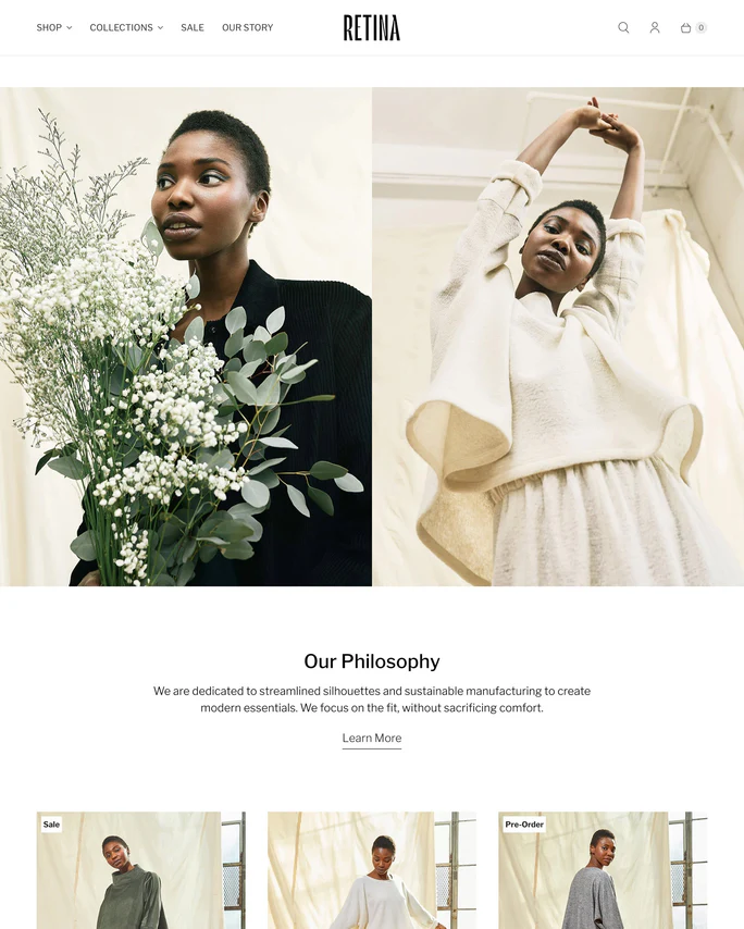 Retina Shopify Theme