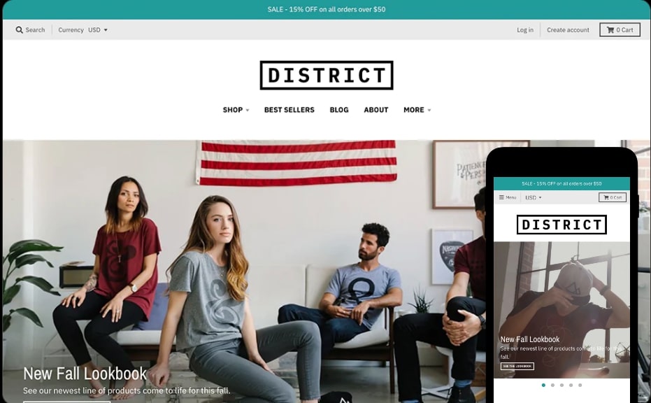 Overview of District Theme Shopify
