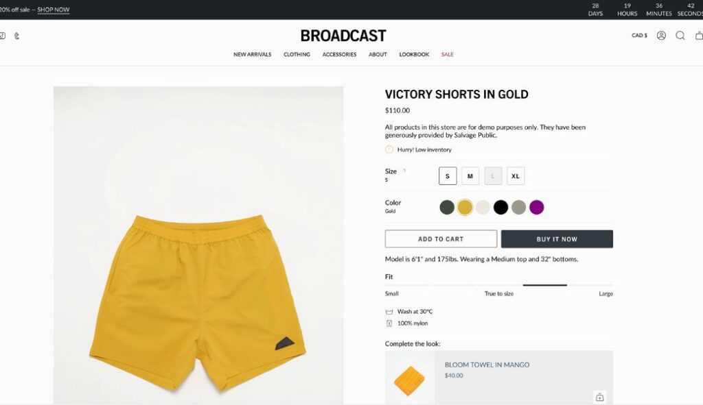 Color swatches: broadcast theme shopify