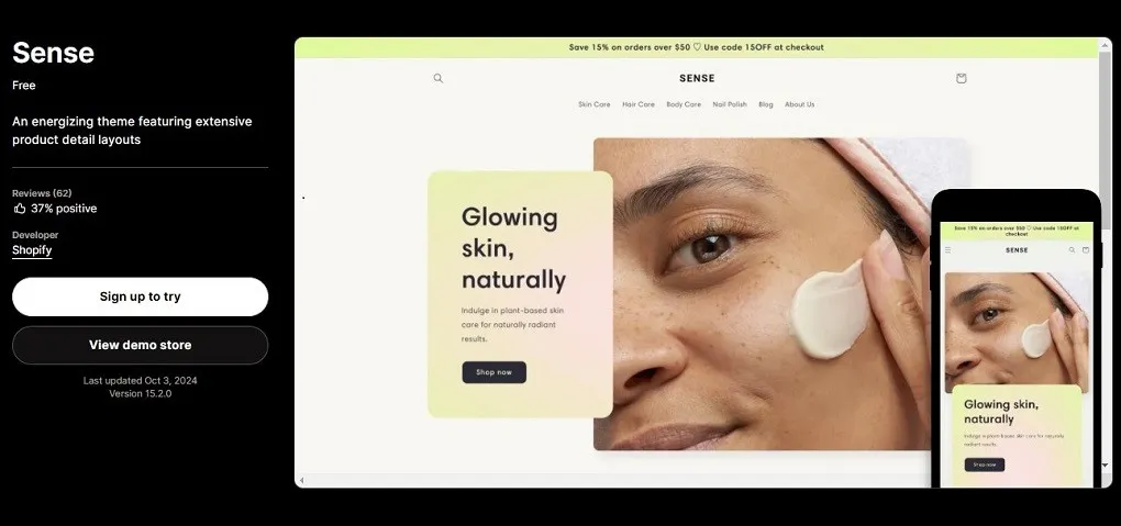 Sense Shopify Theme Review