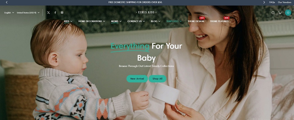 eurus theme broadcast theme alternative shopify broadcast theme