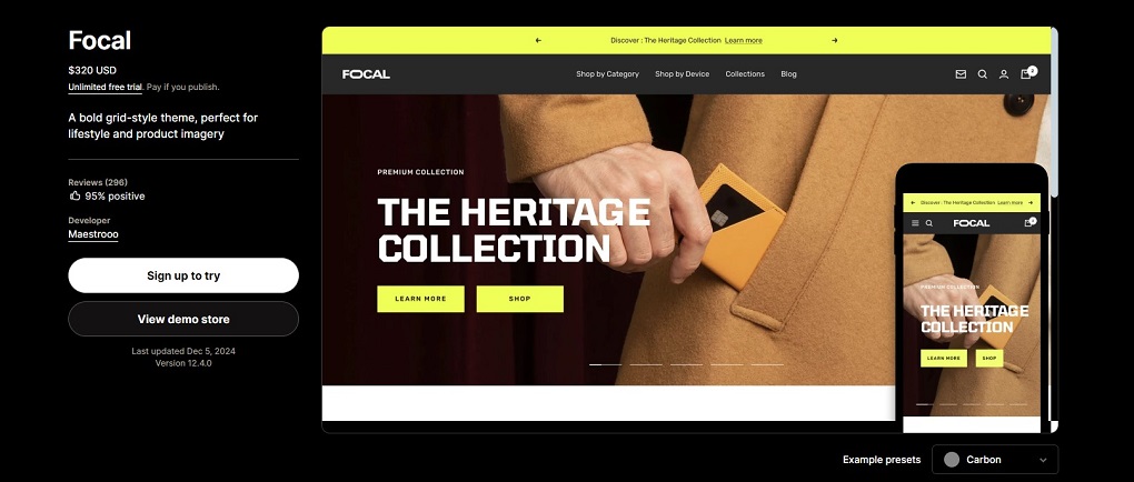 focal shopify theme