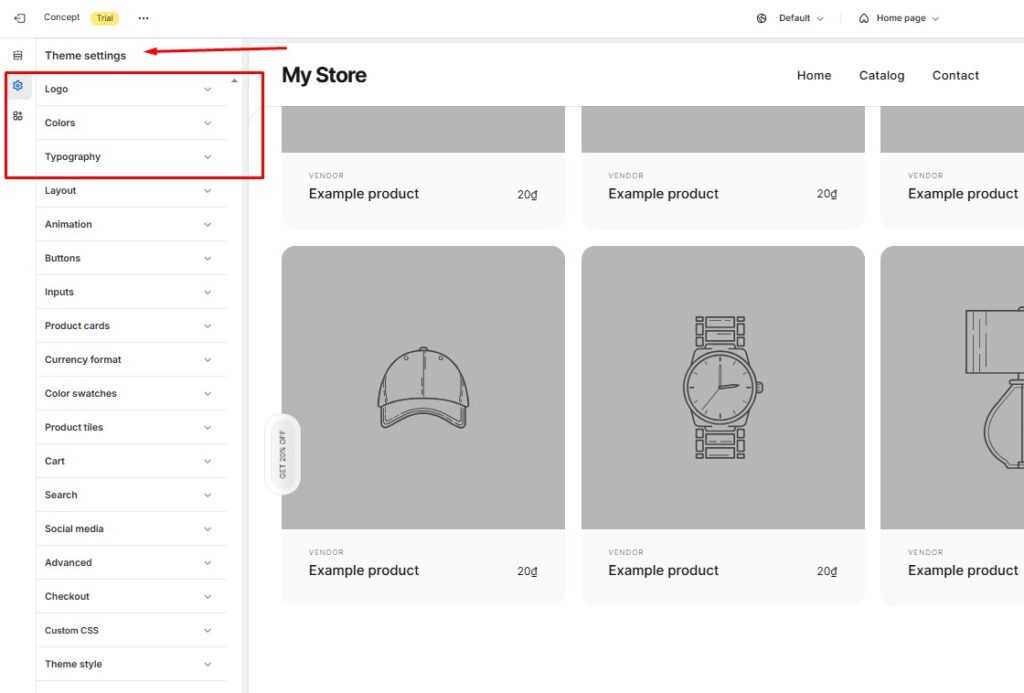 Warehouse Shopify theme’s Customization