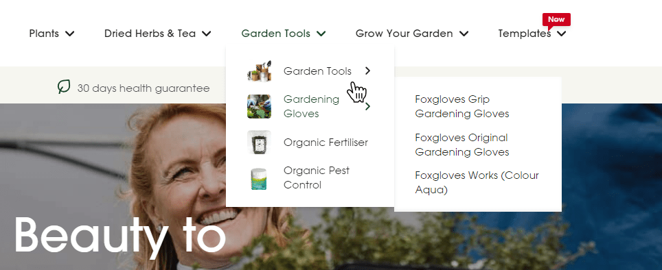 drop down menu in shopify