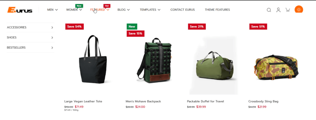 drop down menu in shopify