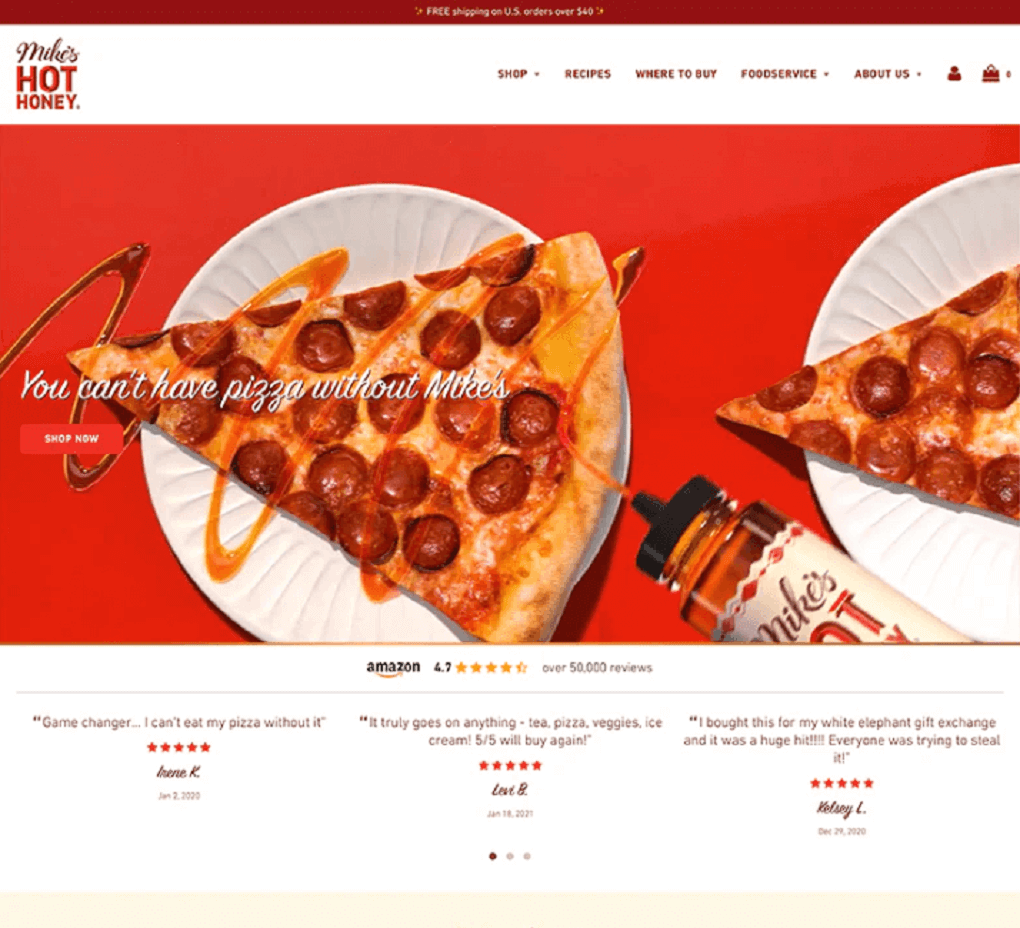 Flow Shopify theme mike hot honey