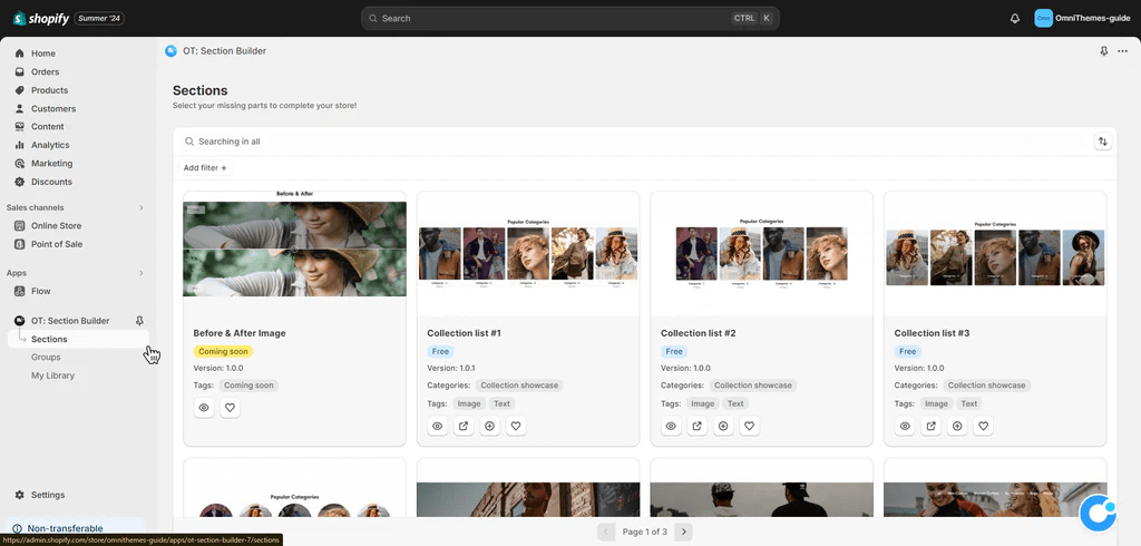 how to add new section in shopify theme