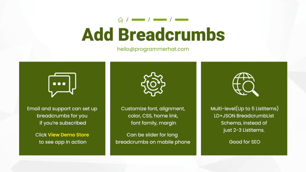 breadcrumb in shopify