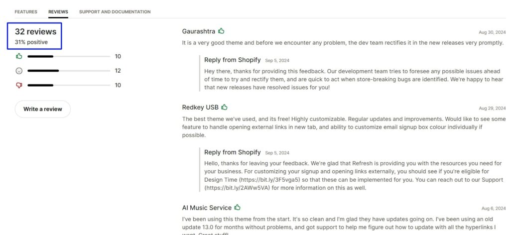 12 User review and rating about Refresh theme