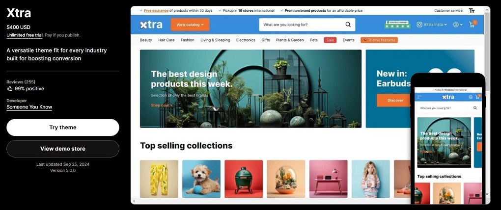 Xtra theme shopify review