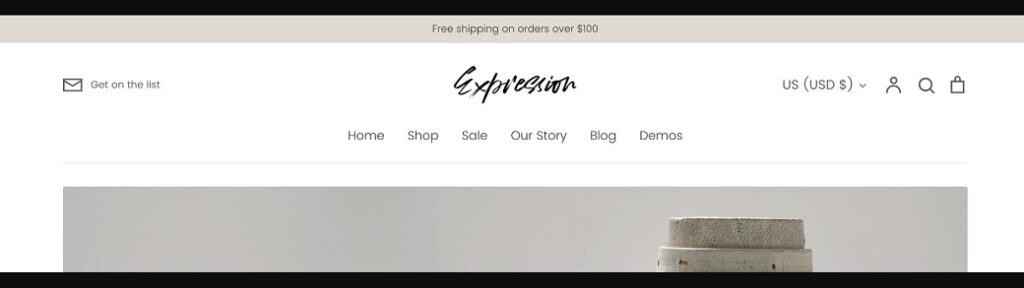 Header and navigation 's customization