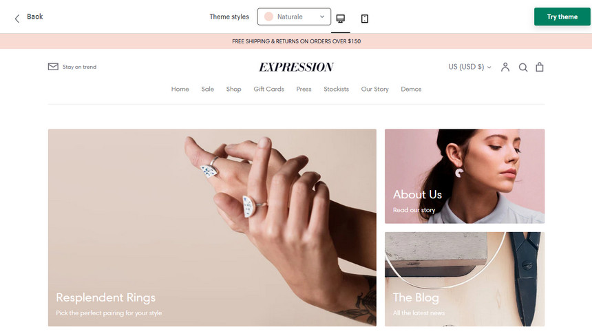 Shopify expression theme review