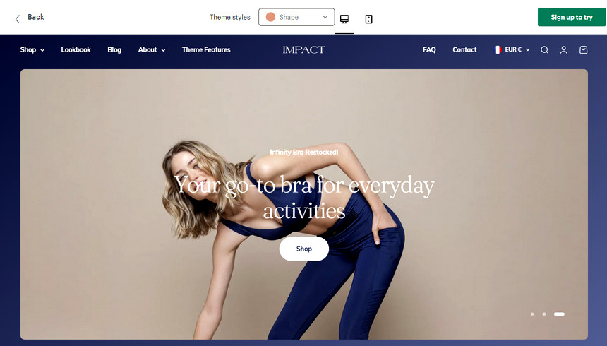 Impact shopify theme review: preset