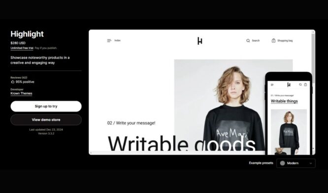Highlight Shopify Theme: Honest Review & Key Features 2026