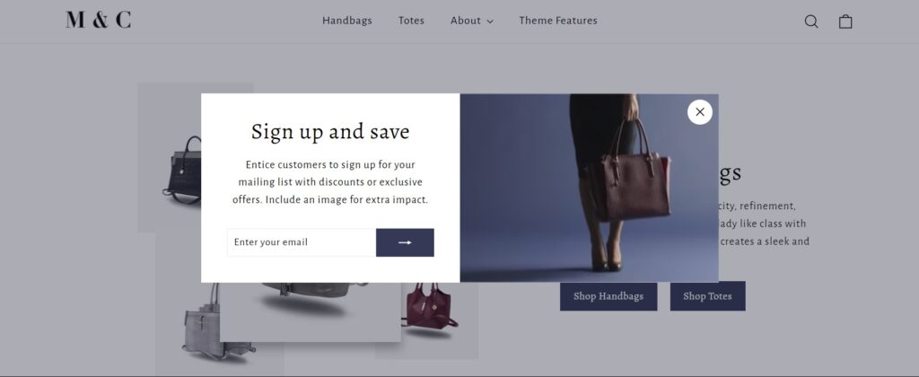 Shopify Motion Theme Announcement pop ups