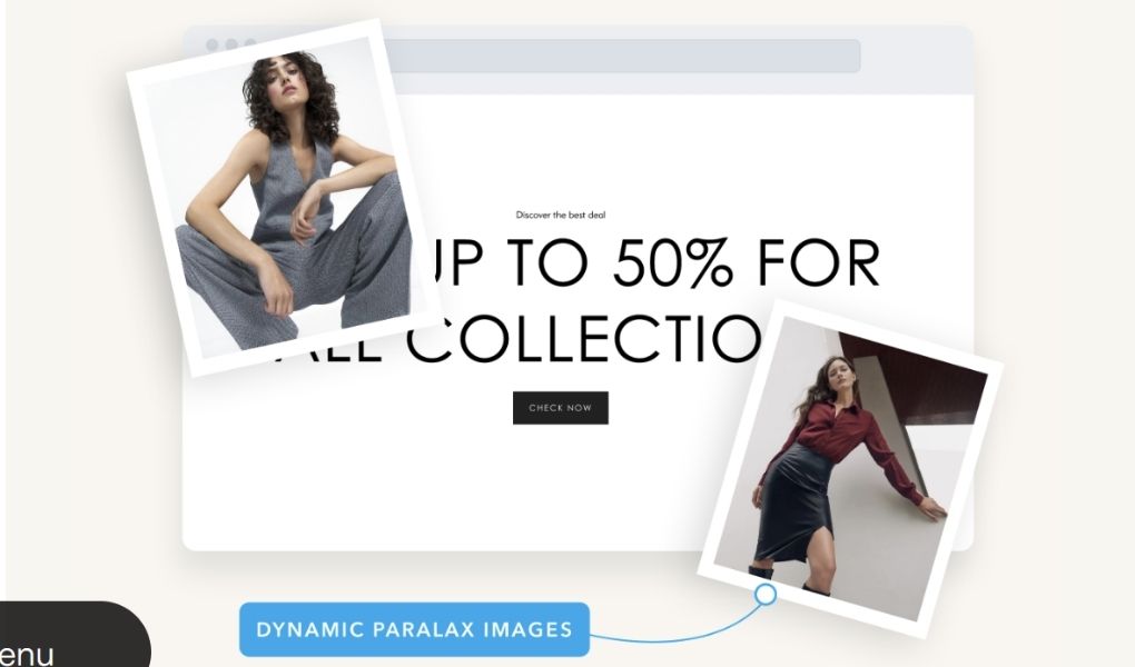 Features of Shopify Wonder Theme Parallax section