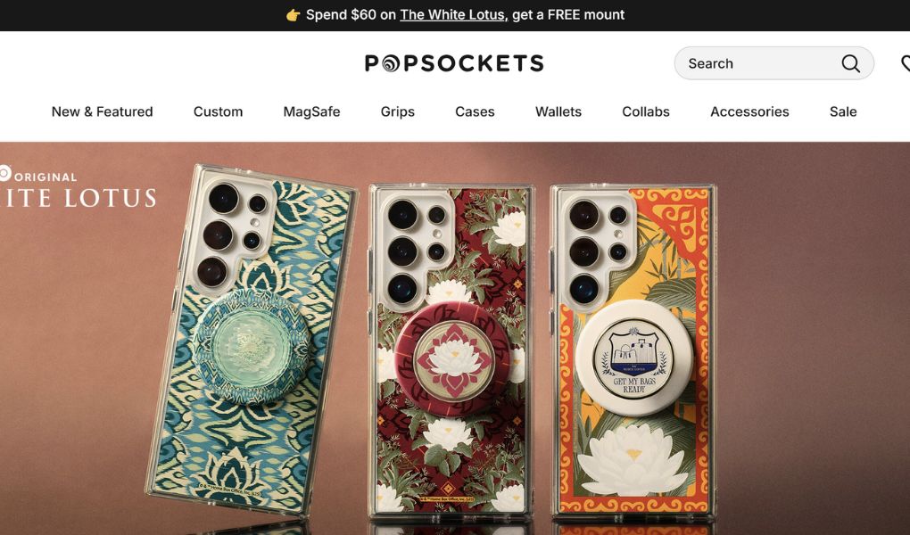 PopSockets (USA)- shopify electronics store examples