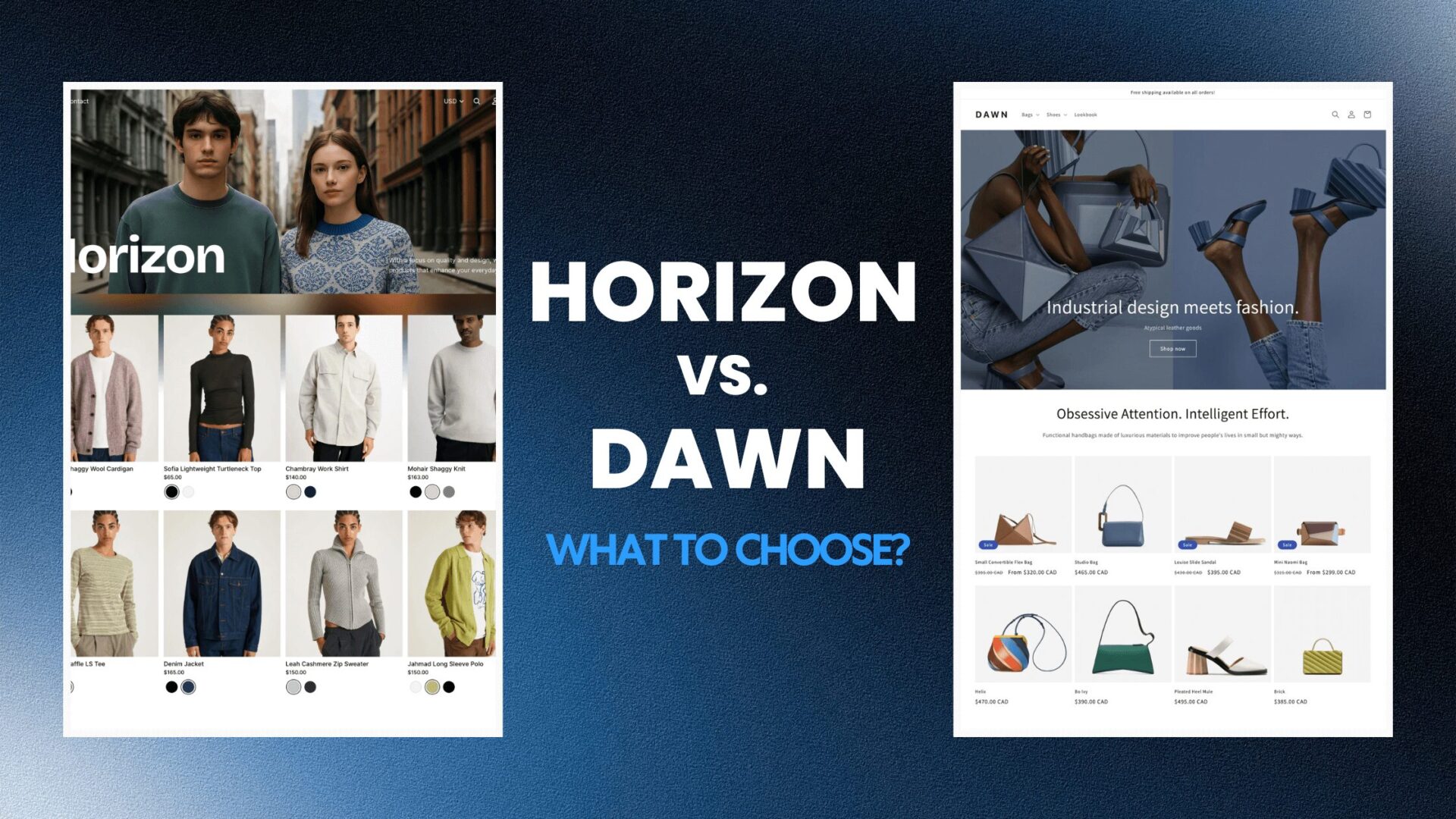 Shopify Horizon Theme vs Dawn: A comparison