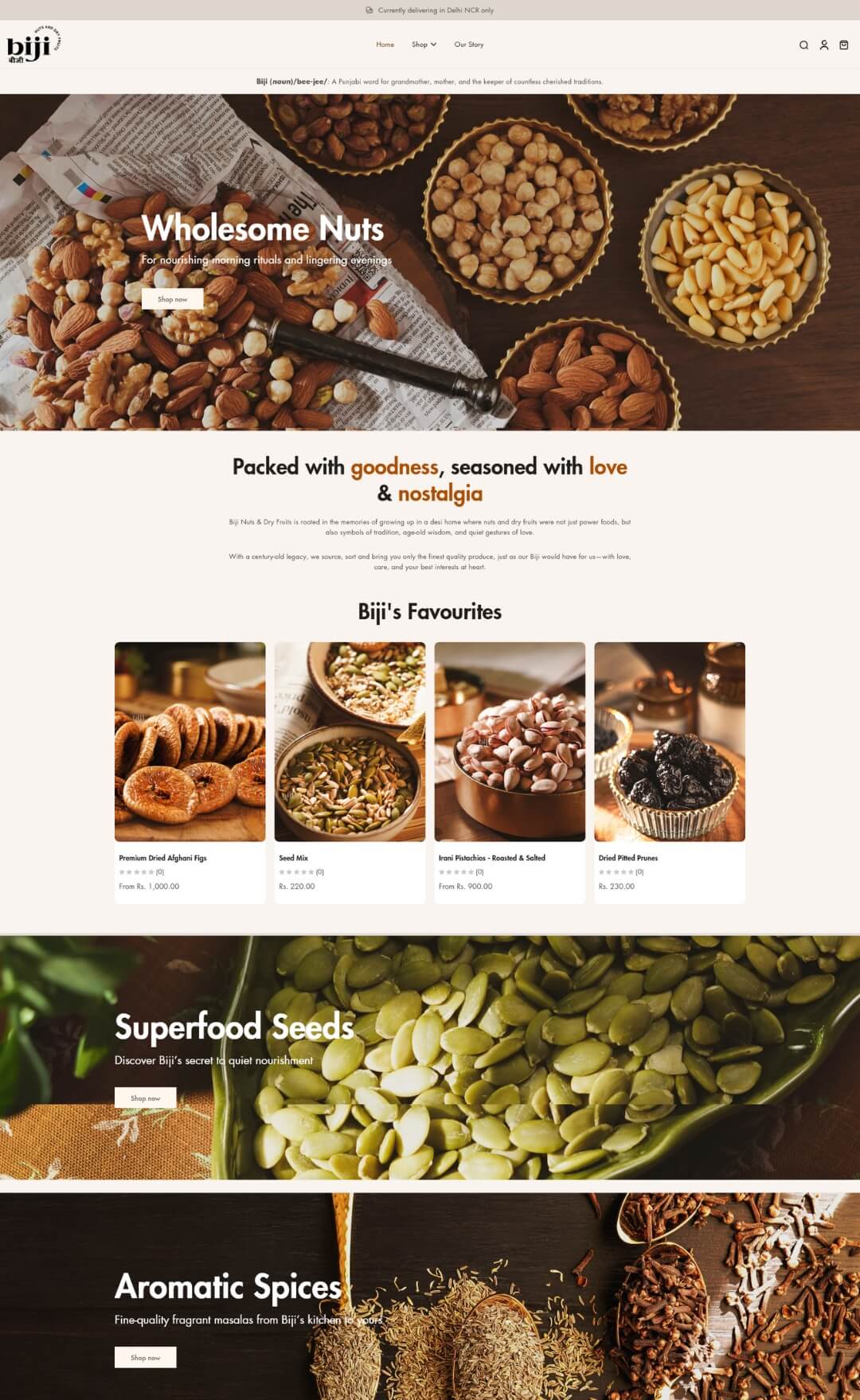 Biji Nuts Showcase - using Breeze preset